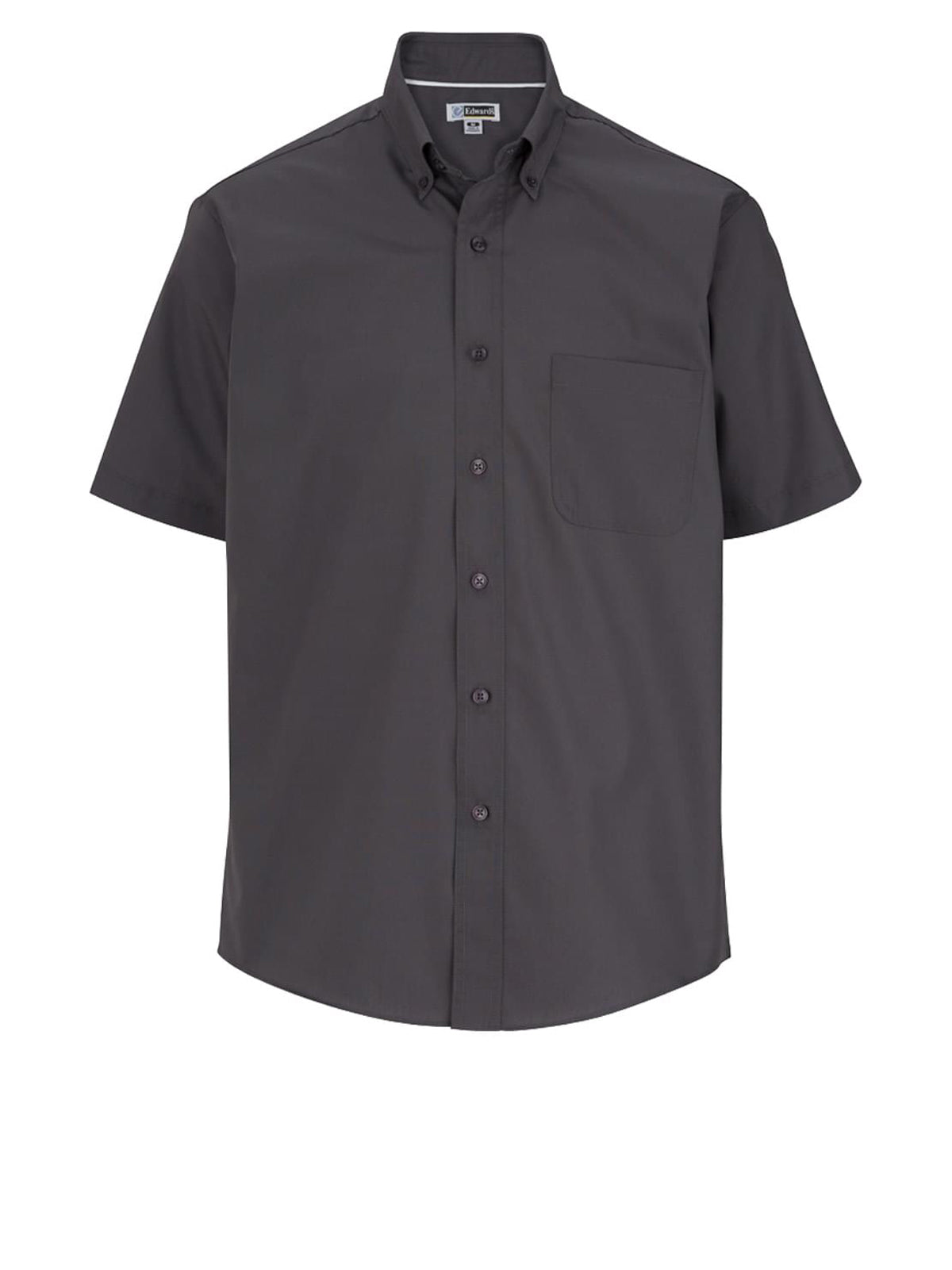 Men's Lightweight Short Sleeve Poplin Shirt - 1245 - Steel Grey