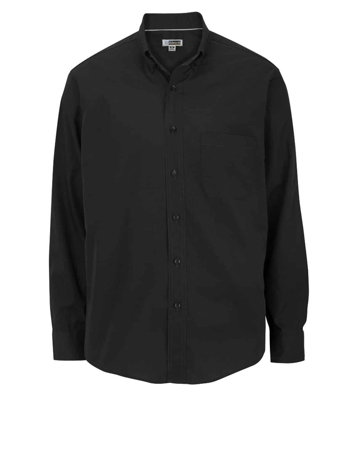 Men's Lightweight Long Sleeve Poplin Shirt - 1295 - Black