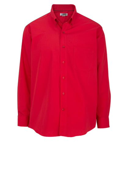 Men's Lightweight Long Sleeve Poplin Shirt - 1295 - Red