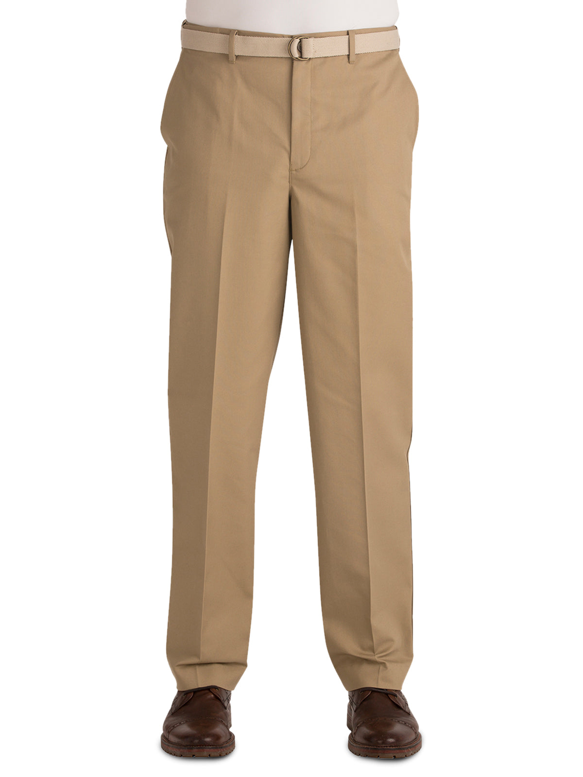 Men's Business Chino Flat Front Pant - 2578 - Khaki