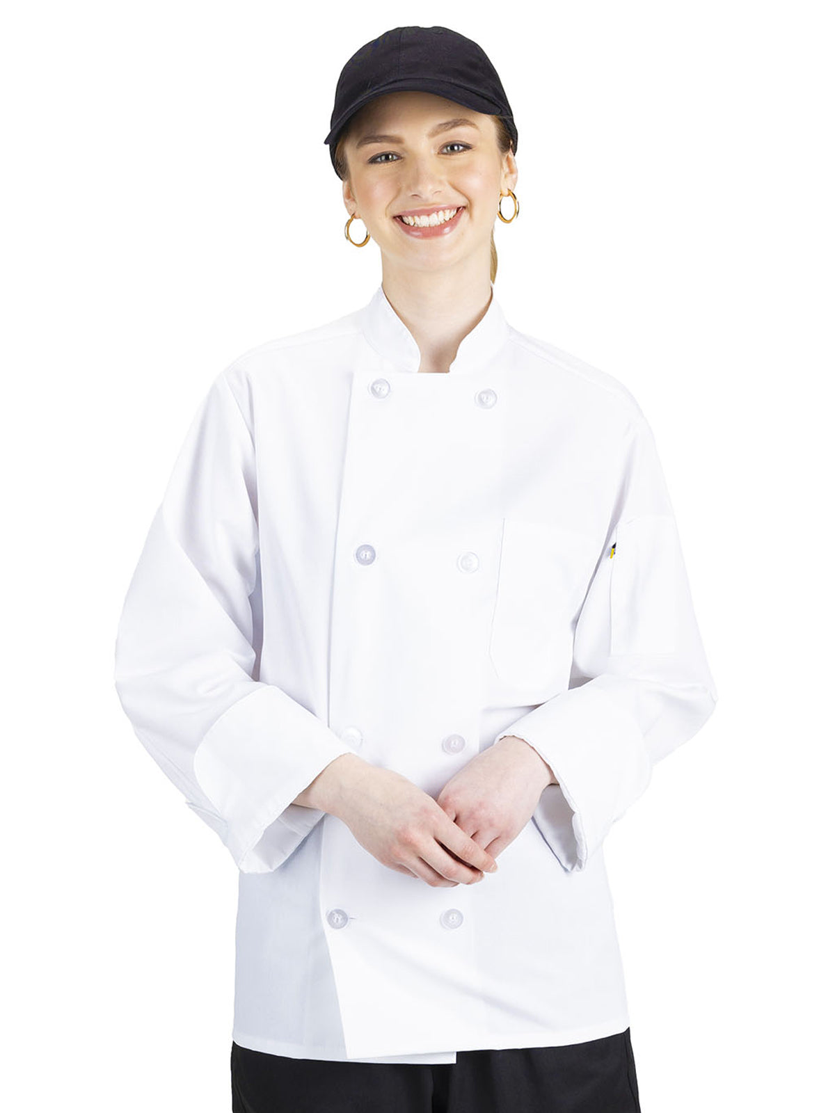 Unisex Casual 8-Button Chef Coat - 3300 - White