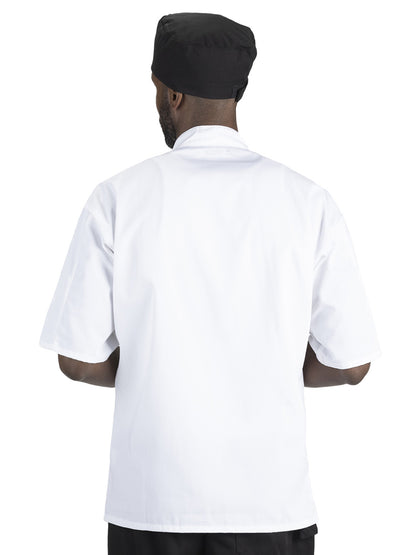 Unisex 10-Button Short Sleeve Chef Coat - 3306 - White