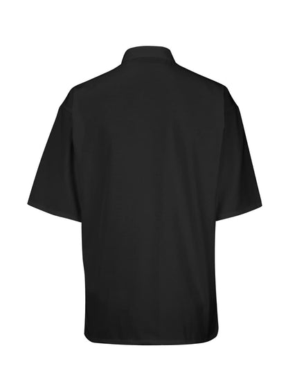 Unisex 10-Button Short Sleeve Chef Coat - 3306 - Black