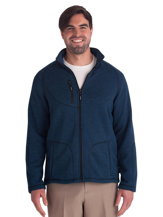 Men's Knit Fleece Jacket - 3460 - Blue Heather