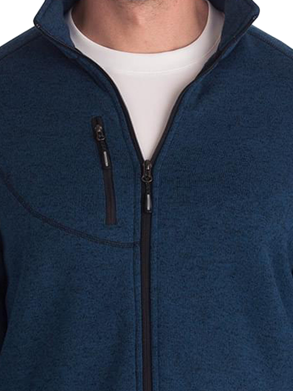 Men's Knit Fleece Jacket - 3460 - Blue Heather
