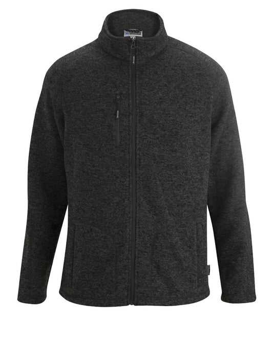 Men's Knit Fleece Jacket - 3460 - Black Heather