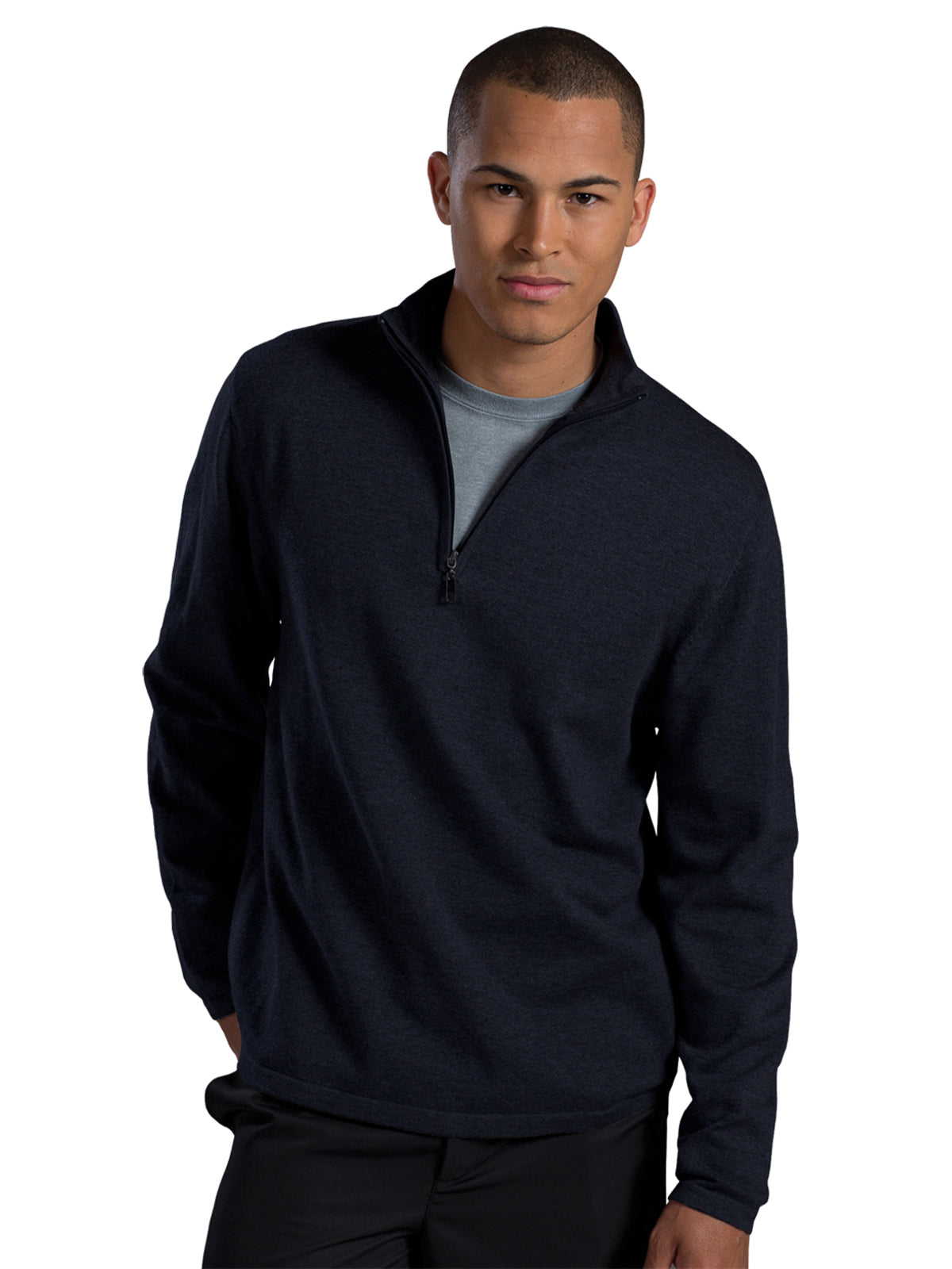 Unisex Quarter-Zip Sweater - 4072 - Navy