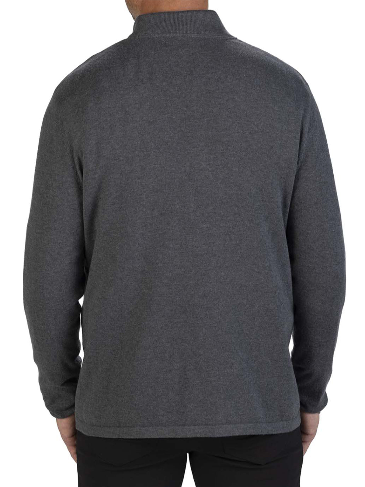 Unisex Quarter-Zip Sweater - 4072 - Smoke Heather