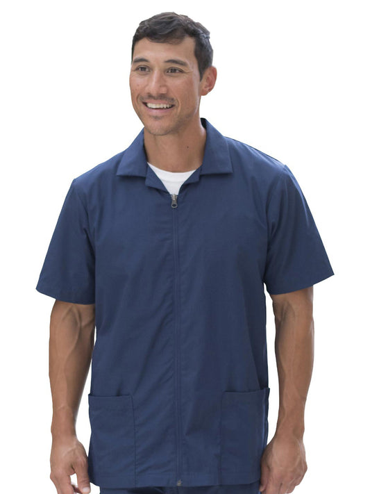 Men's Zip-Front Service Shirt - 4891 - Vintage Navy