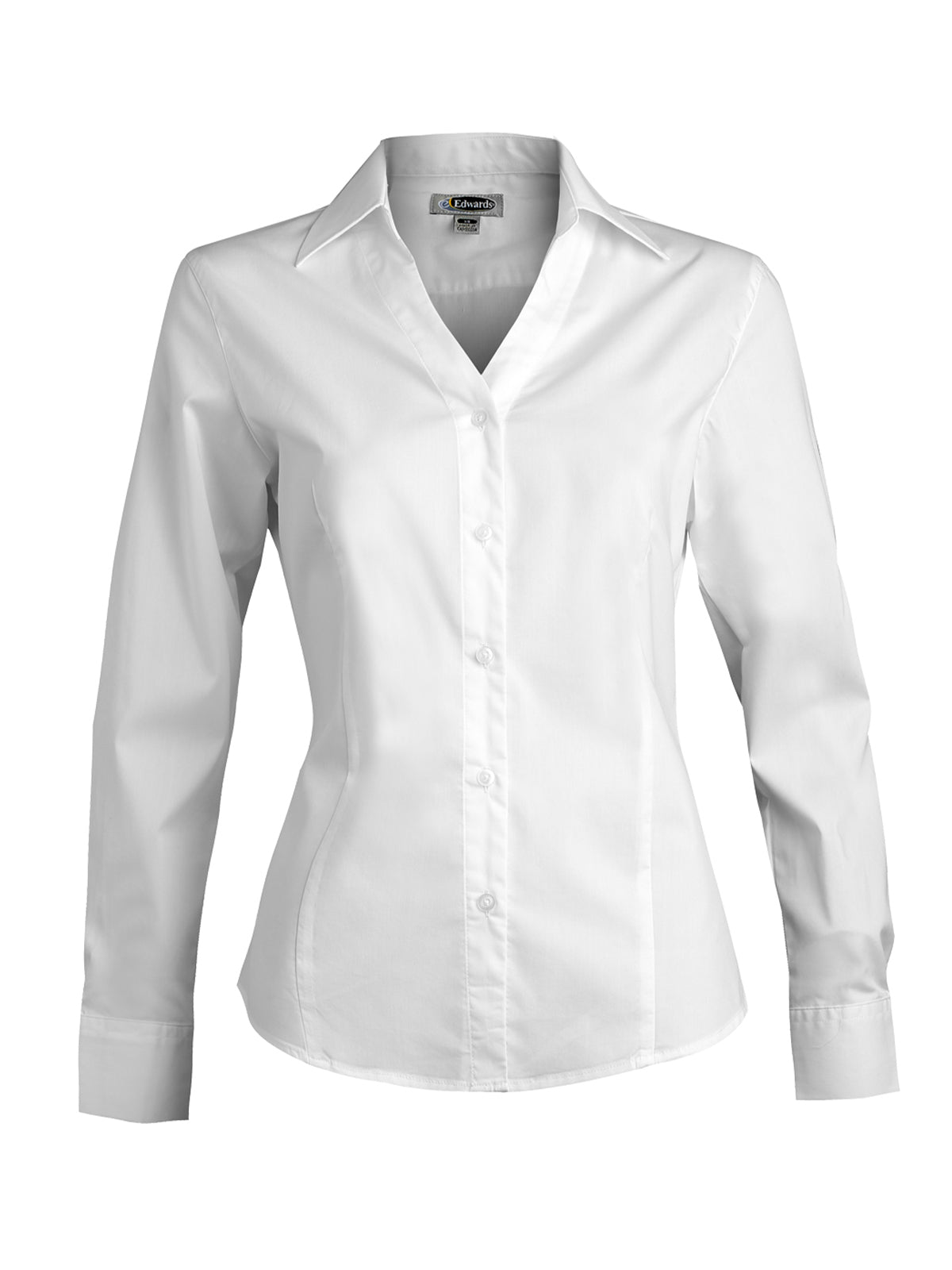 Women's V-Neck Stretch Shirt - 5034 - White