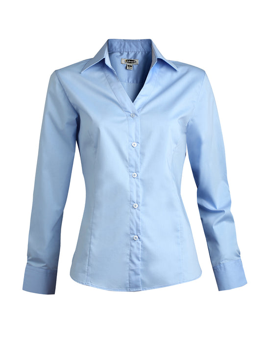 Women's V-Neck Stretch Shirt - 5034 - Blue