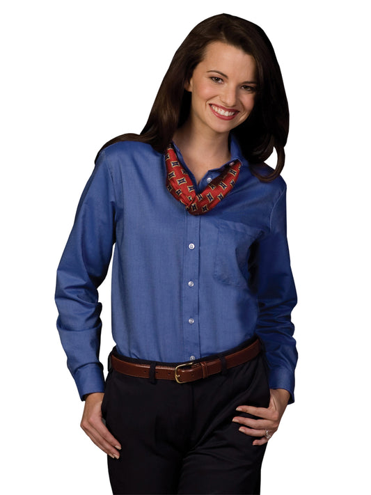 Women's Long Sleeve Easy Care Shirt - 5077 - French Blue