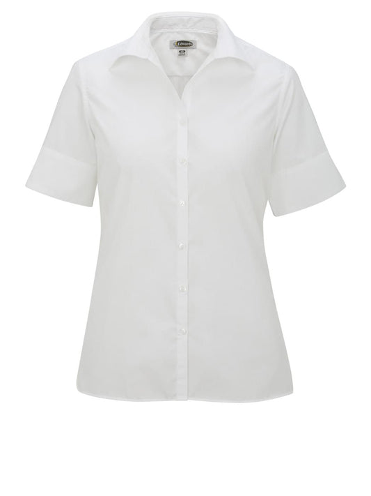 Women's Short Sleeve Lightweight Poplin Shirt - 5245 - White