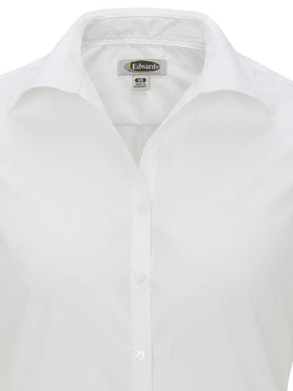 Women's Short Sleeve Lightweight Poplin Shirt - 5245 - White