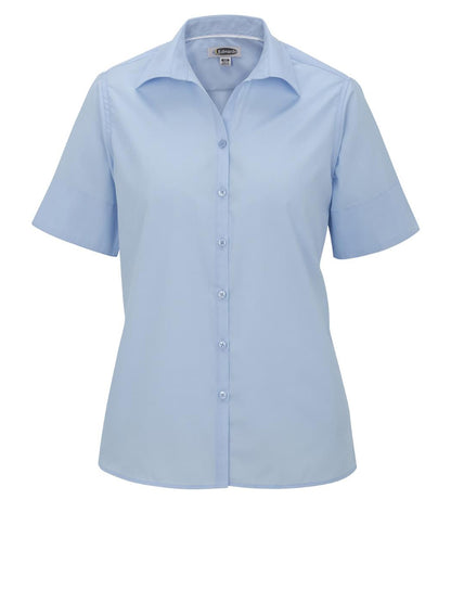 Women's Short Sleeve Lightweight Poplin Shirt - 5245 - Blue