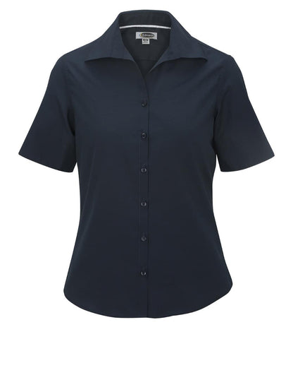 Women's Short Sleeve Lightweight Poplin Shirt - 5245 - Navy