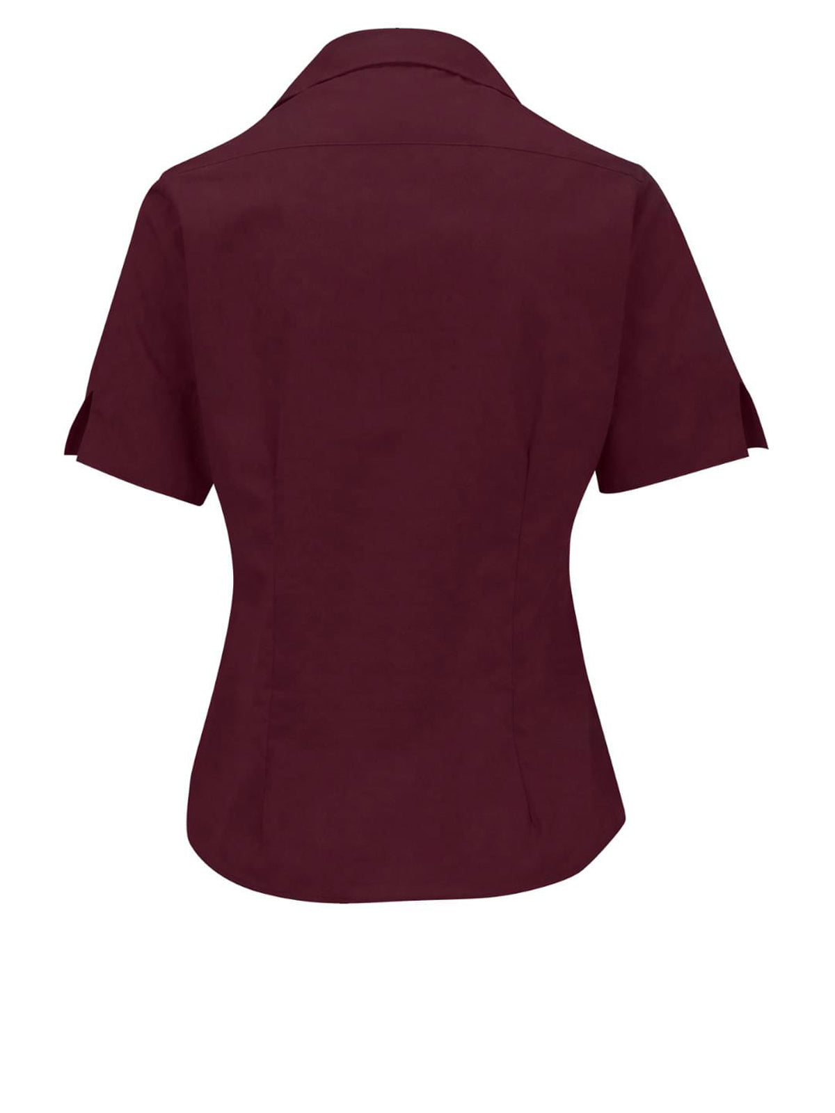 Women's Short Sleeve Lightweight Poplin Shirt - 5245 - Burgundy