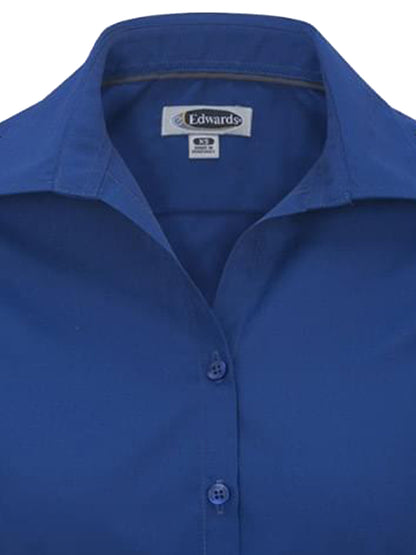 Women's Short Sleeve Lightweight Poplin Shirt - 5245 - Royal