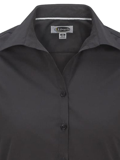 Women's Short Sleeve Lightweight Poplin Shirt - 5245 - Steel Grey