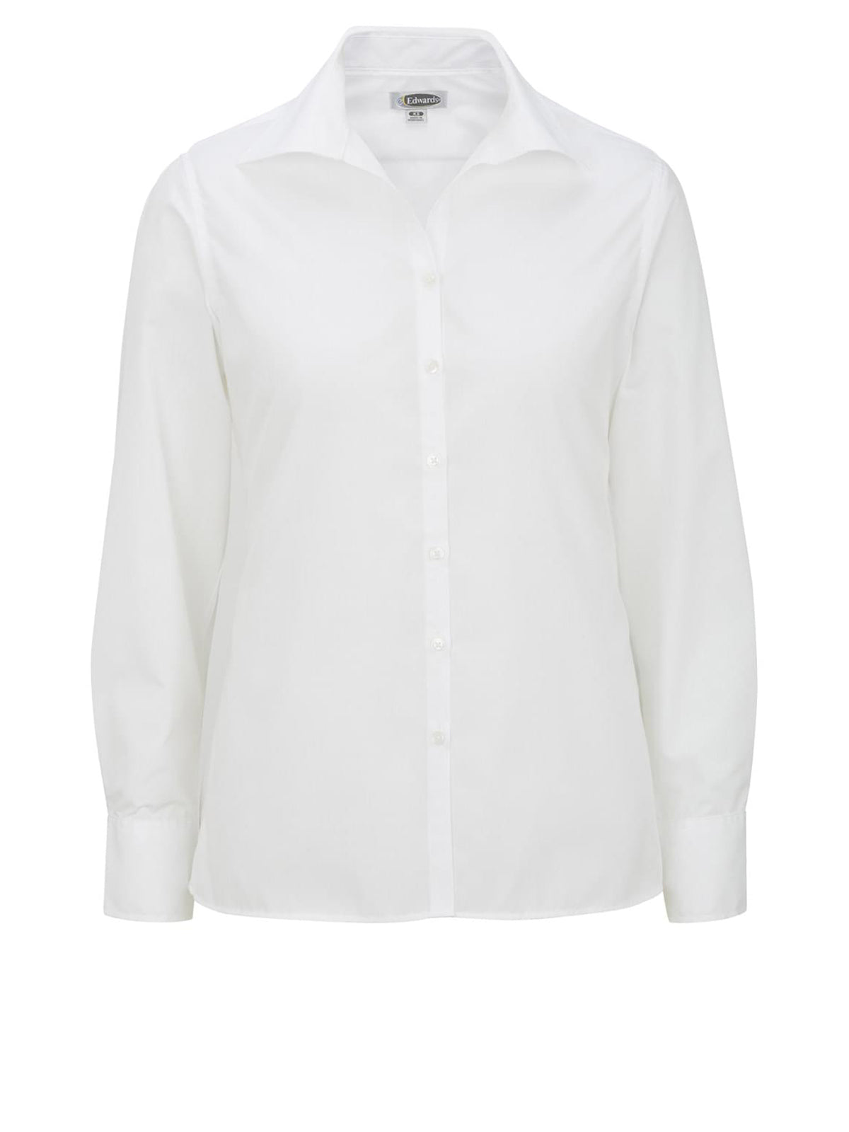 Women's Long Sleeve Lightweight Poplin Shirt - 5295 - White