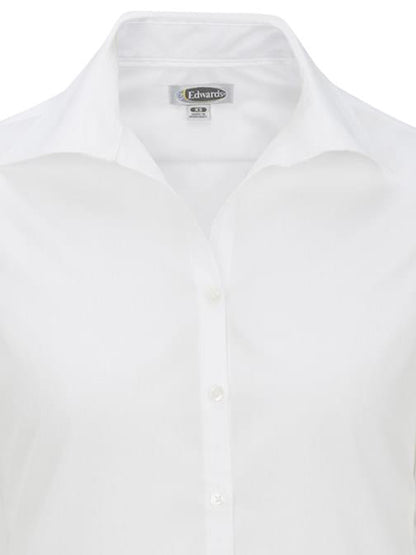 Women's Long Sleeve Lightweight Poplin Shirt - 5295 - White