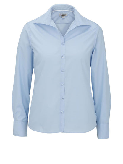 Women's Long Sleeve Lightweight Poplin Shirt - 5295 - Blue