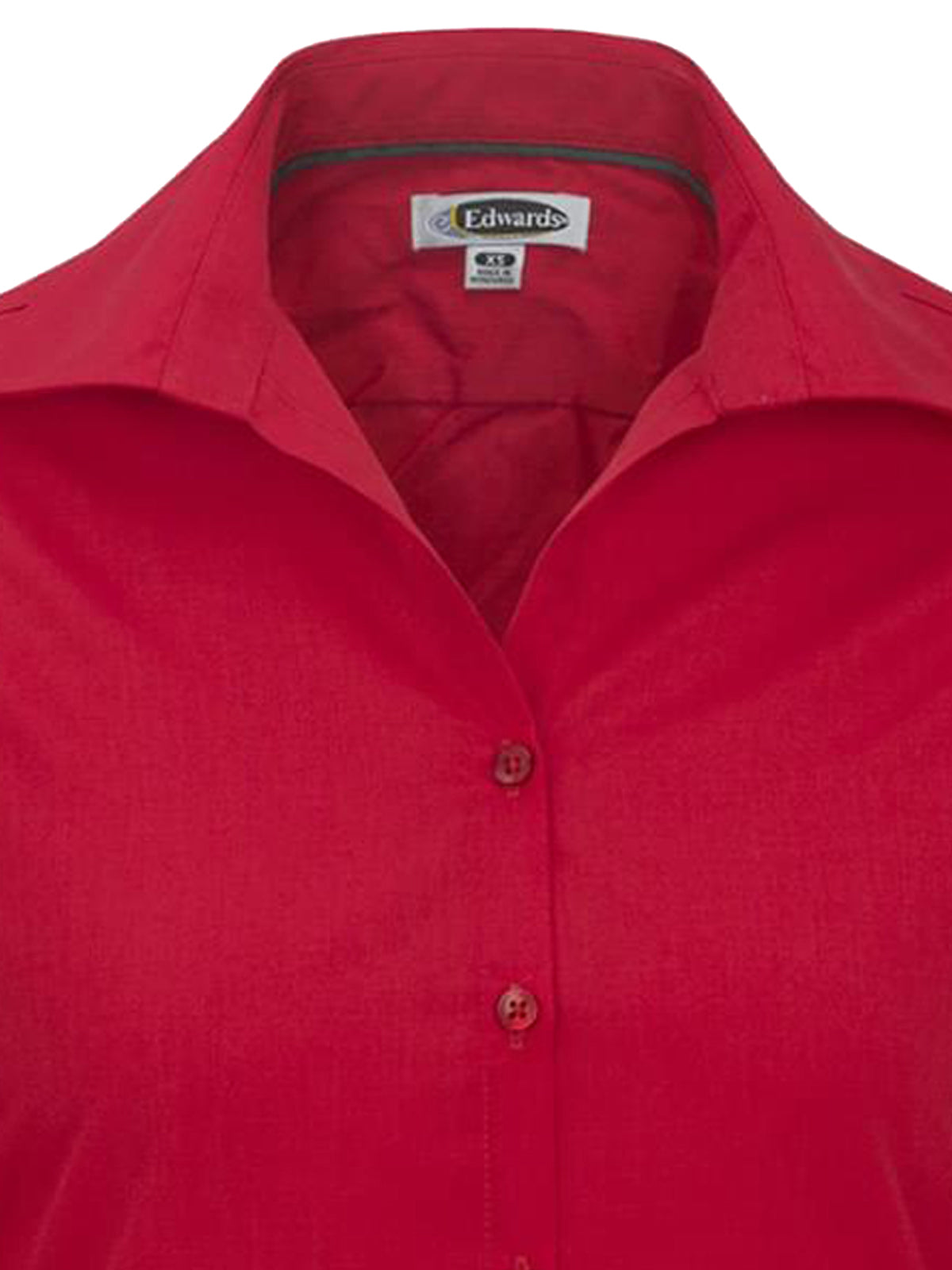 Women's Long Sleeve Lightweight Poplin Shirt - 5295 - Red