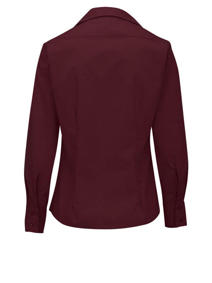 Women's Long Sleeve Lightweight Poplin Shirt - 5295 - Burgundy