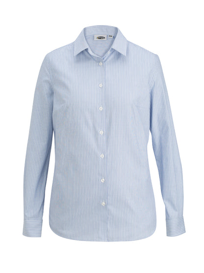 Women's Wrinkle Free Oxford Shirt - 5980 - Blue/White Stripe