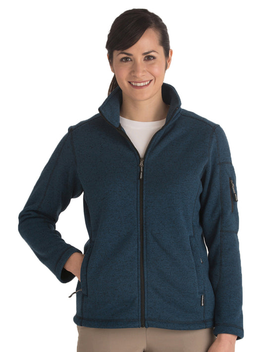 Women's Knit Fleece Jacket - 6460 - Blue Heather