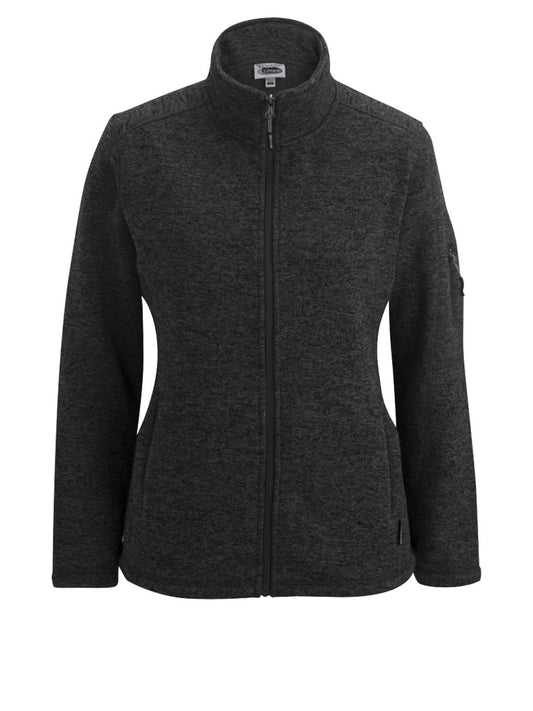 Women's Knit Fleece Jacket - 6460 - Black Heather