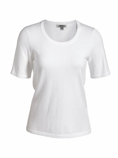 Women's Scoop Neck Sweater - 7055 - White