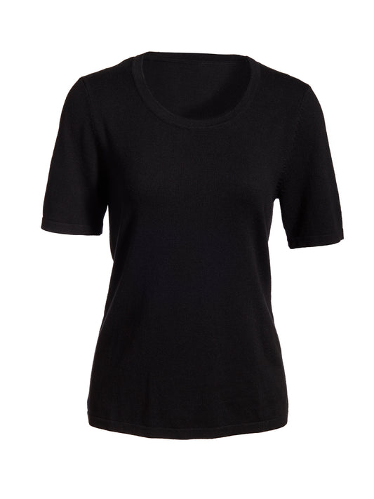 Women's Scoop Neck Sweater - 7055 - Black