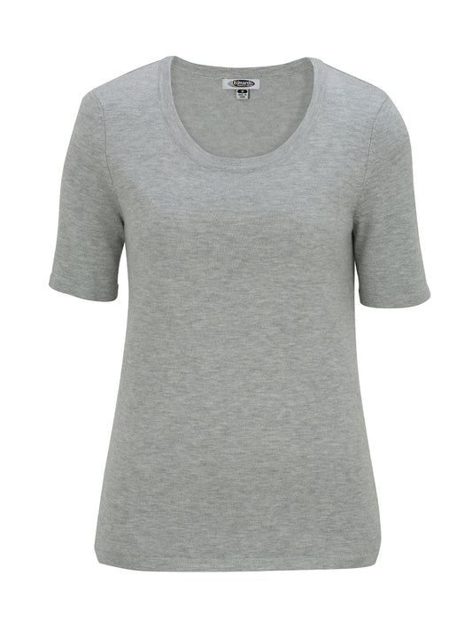 Women's Scoop Neck Sweater - 7055 - Grey Heather