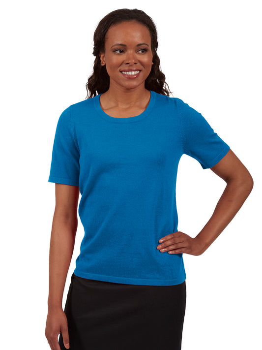 Women's Scoop Neck Sweater - 7055 - Sapphire