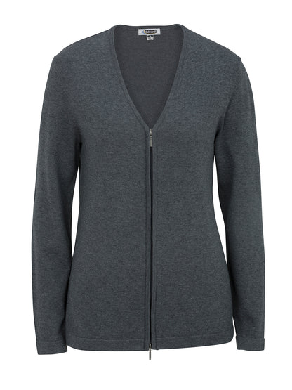 Women's Full-Zip Sweater - 7062 - Smoke Heather