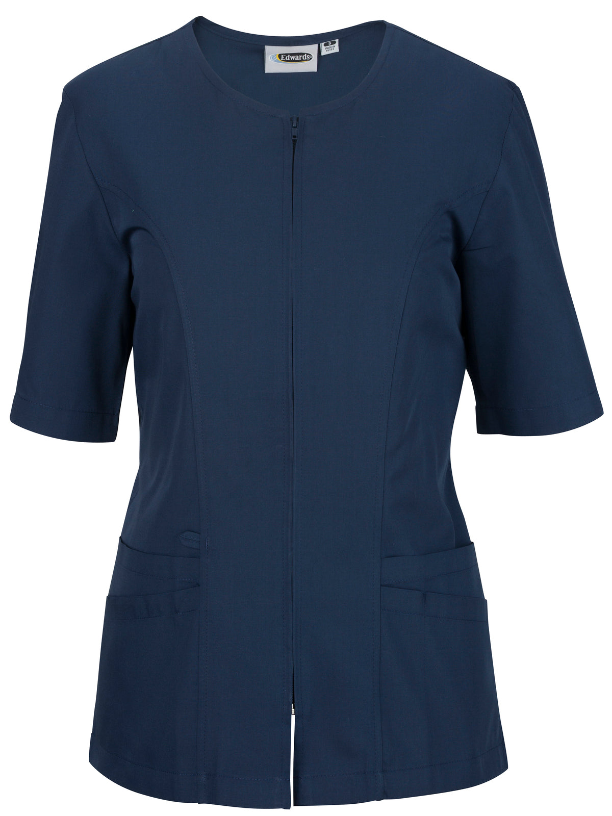 Women's Zip-Front Housekeeping Smock Shirt - 7887 - Vintage Navy