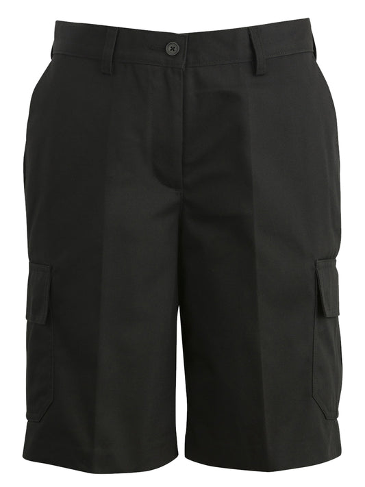 Women's Utility Chino Cargo Shorts - 8438 - Black