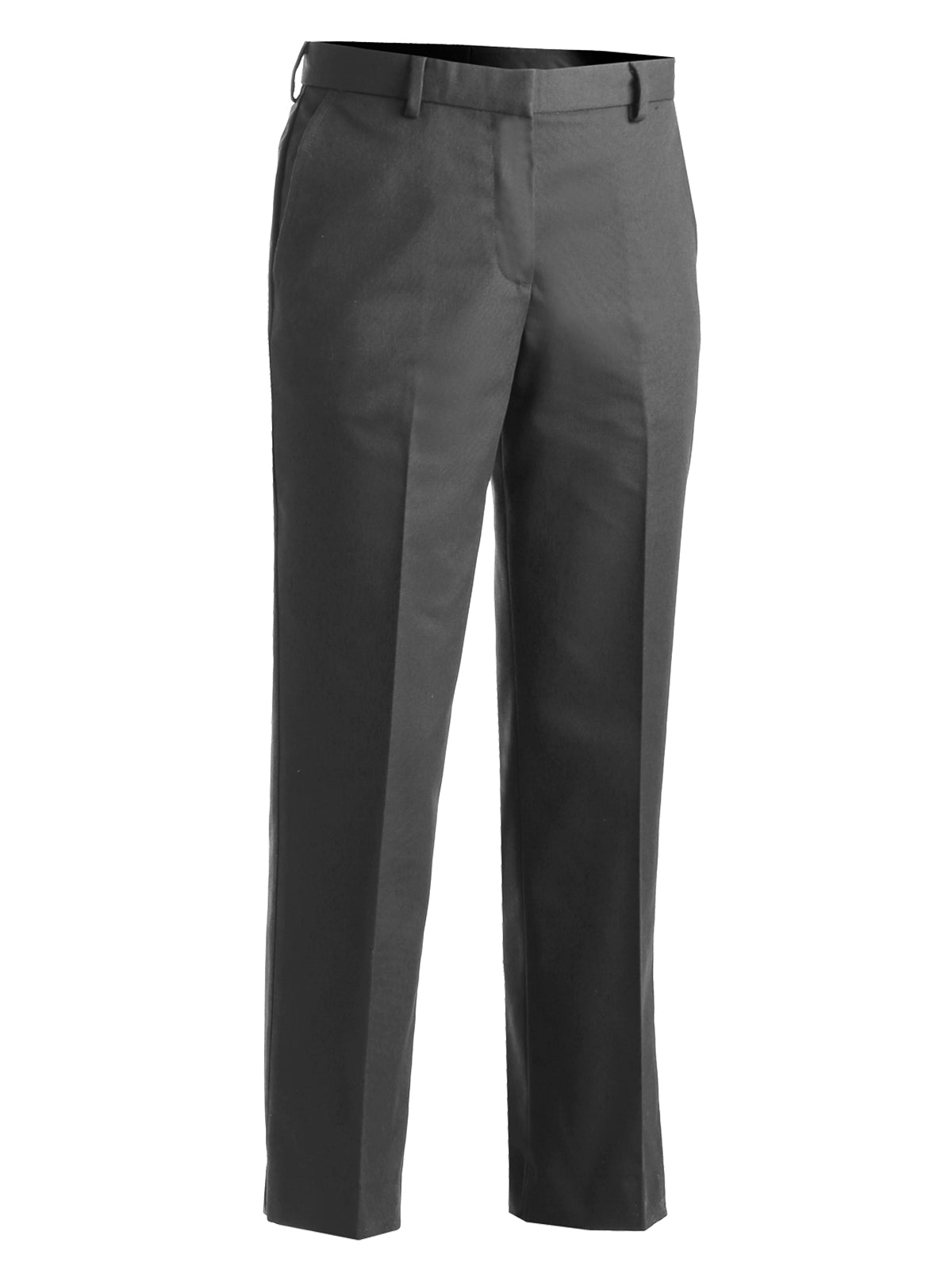 Women's Flat Front Pant - 8519 - Dark Grey