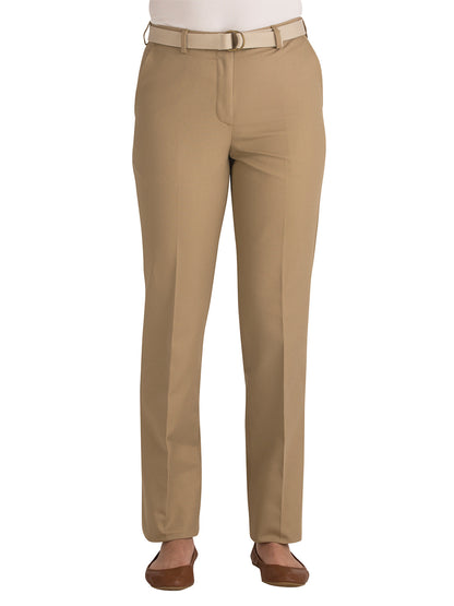 Women's Flat Front Pant - 8519 - Khaki