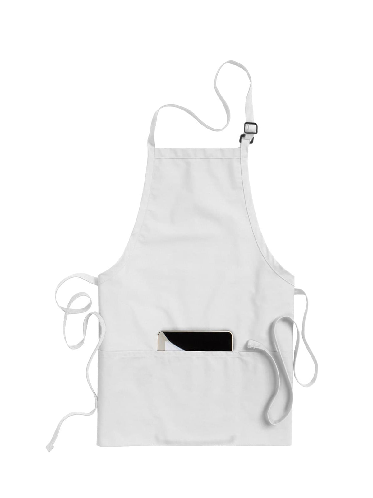 Unisex 3-Pocket Bib Apron - 9002 - White