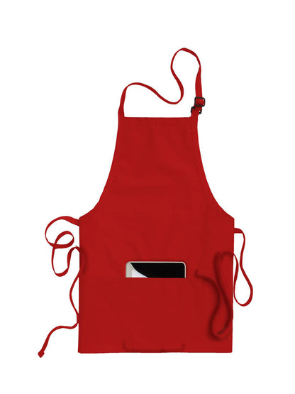 Unisex 3-Pocket Bib Apron - 9002 - Red