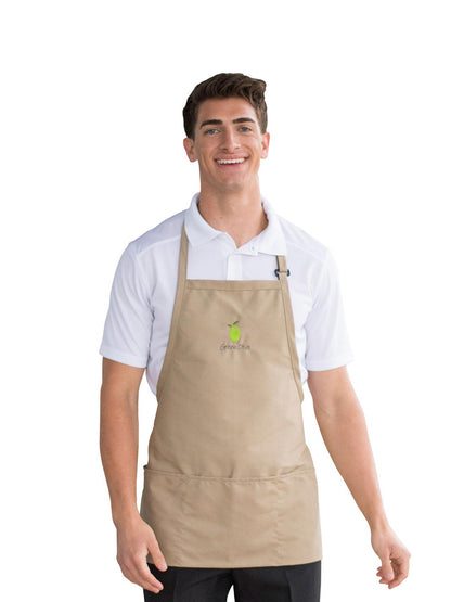 Unisex 3-Pocket Bib Apron - 9002 - Tan