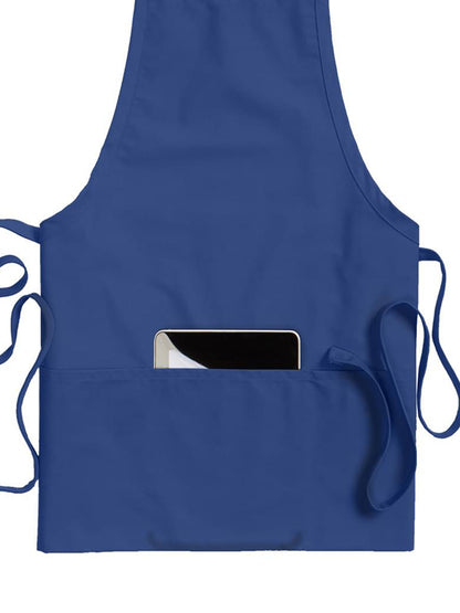 Unisex 3-Pocket Bib Apron - 9002 - Royal