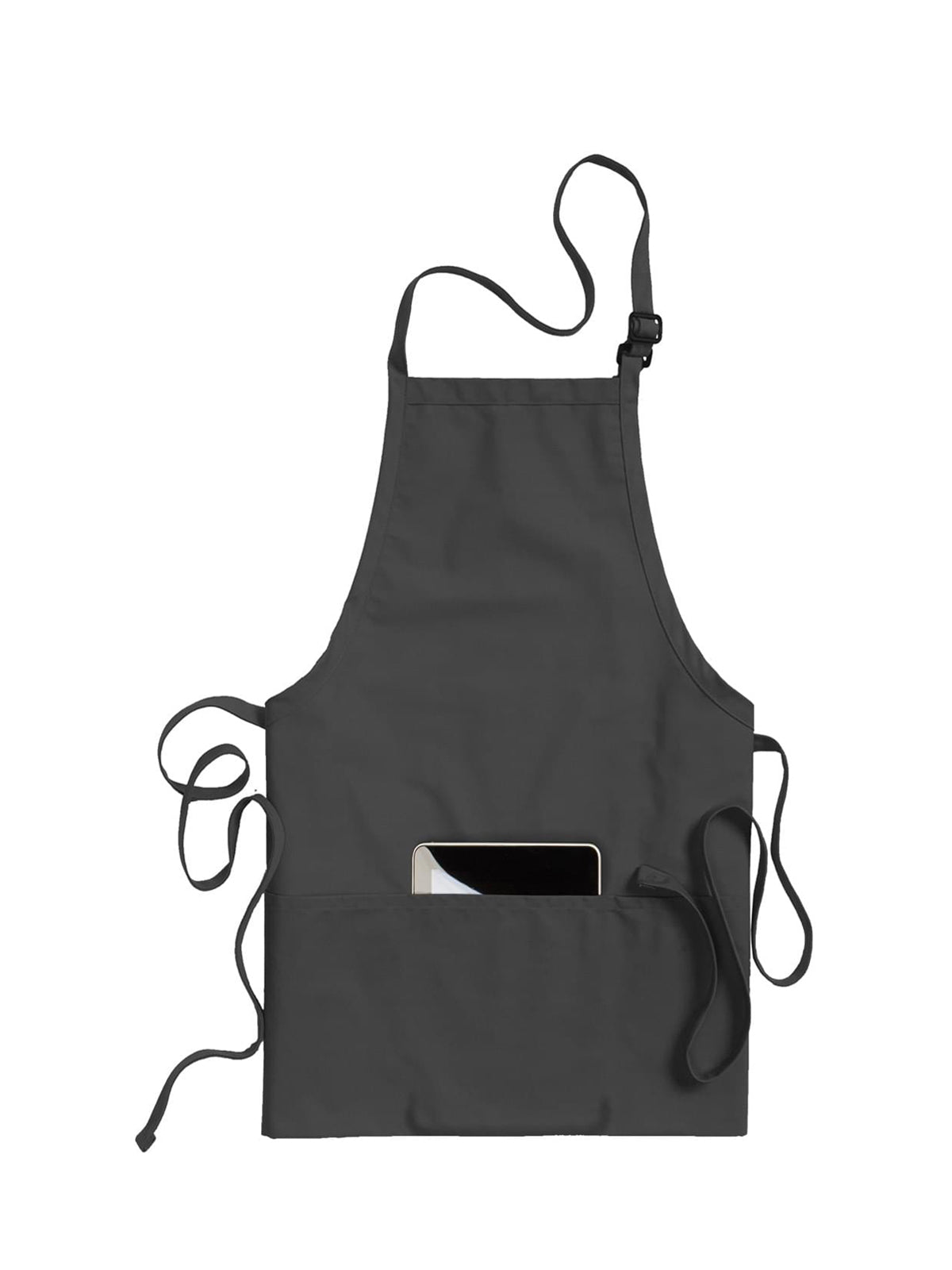 Unisex 3-Pocket Bib Apron - 9002 - Steel Grey