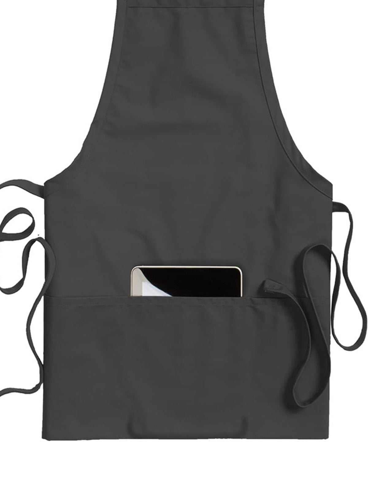Unisex 3-Pocket Bib Apron - 9002 - Steel Grey