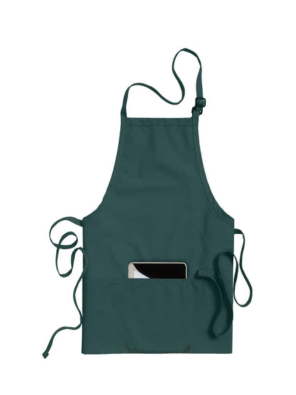 Unisex 3-Pocket Bib Apron - 9002 - Hunter