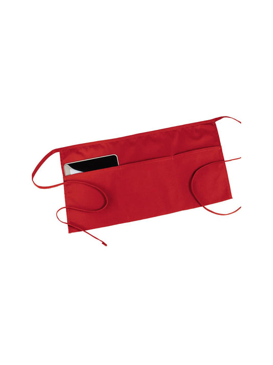 Unisex 3-Pocket Waist Apron - 9003 - Red