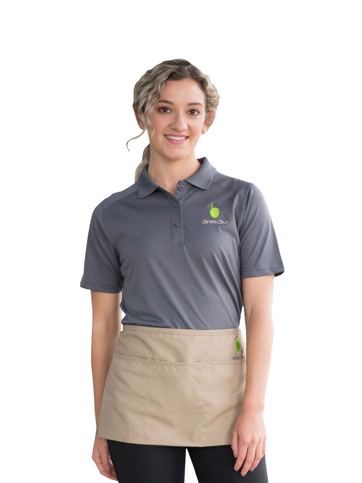 Unisex 3-Pocket Waist Apron - 9003 - Tan