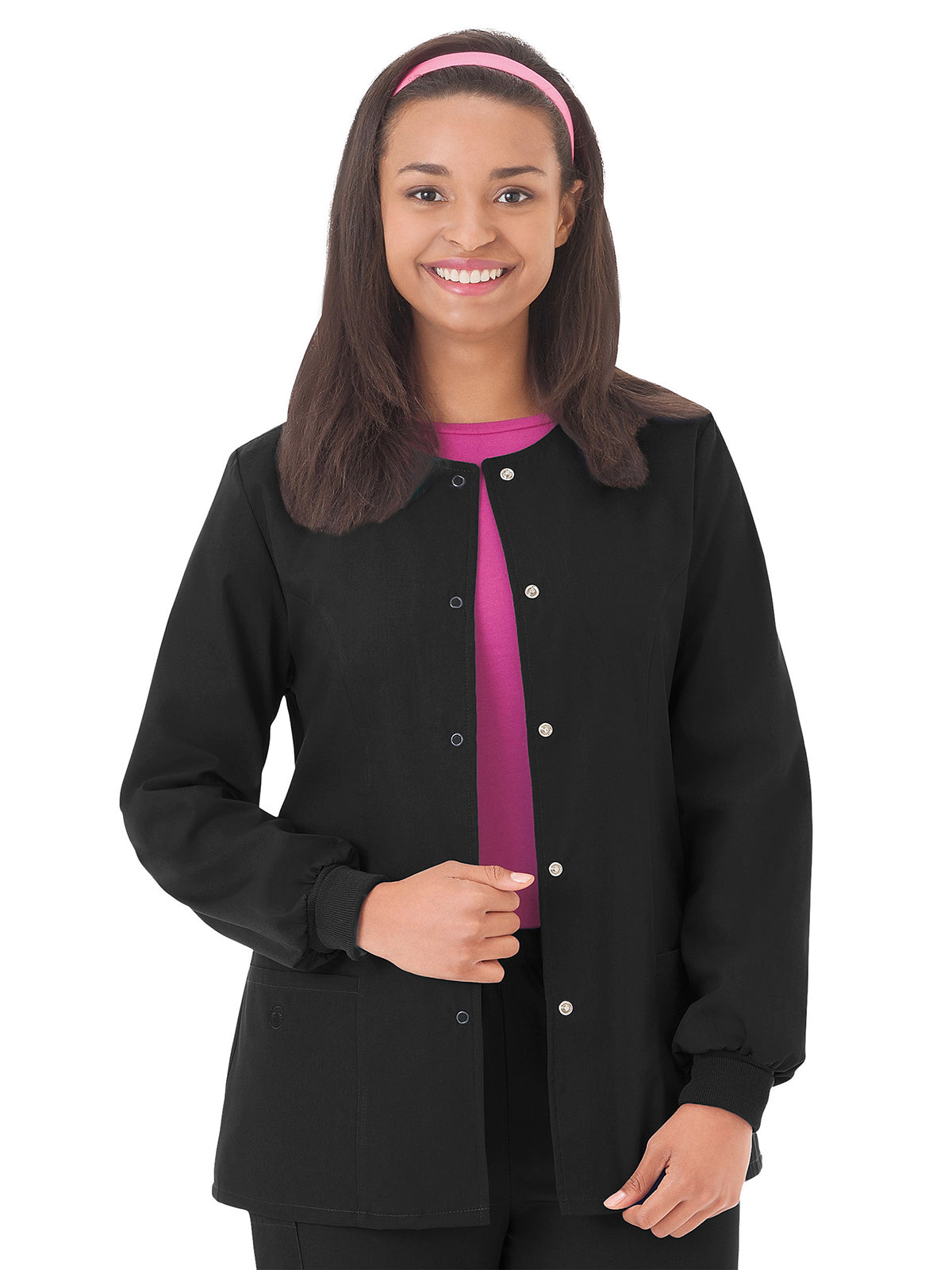 Women's Warm-Up Scrub Jacket - 14740 - Black
